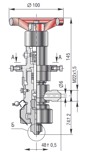 Клапан запорный сальниковый угловой ИКАР К 23152-006 Клапаны / вентили